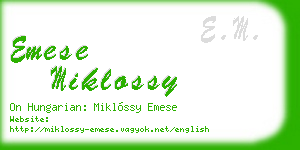 emese miklossy business card